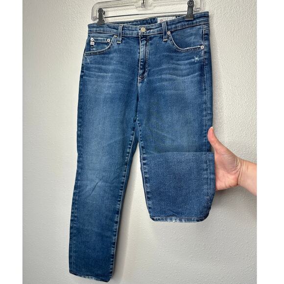 AG-ED Adriano Medium Light Wash Prima Crop Cigarette Leg Jeans 30 - Picture 1 of 16